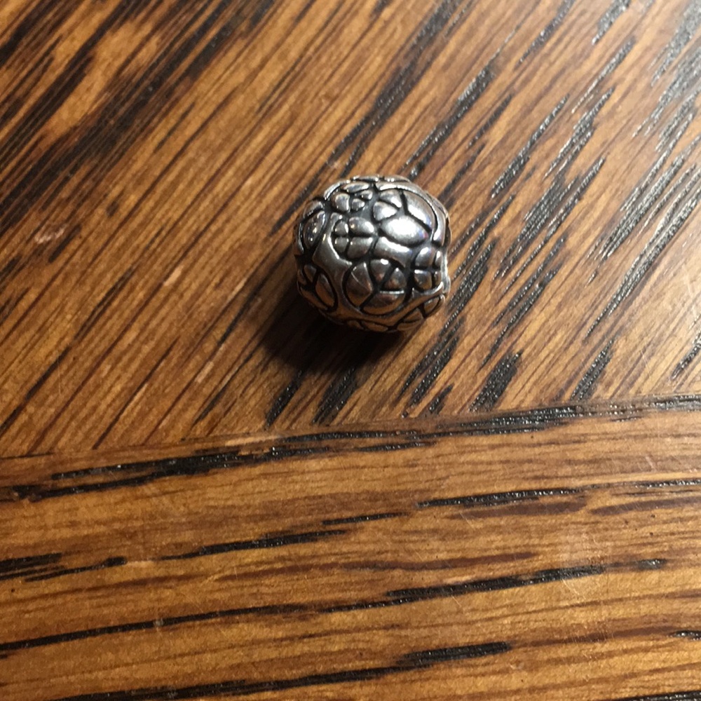 Pandora Peace Sign Ball Silver Charm